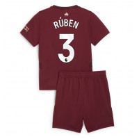 Manchester City Ruben Dias #3 Tredjedraktsett Barn 2024-25 Kortermet (+ Korte bukser)